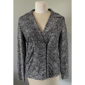 Chico’s Women’s Travelers Collection ion Metallic Jazz Christie Black Size 1 NWT